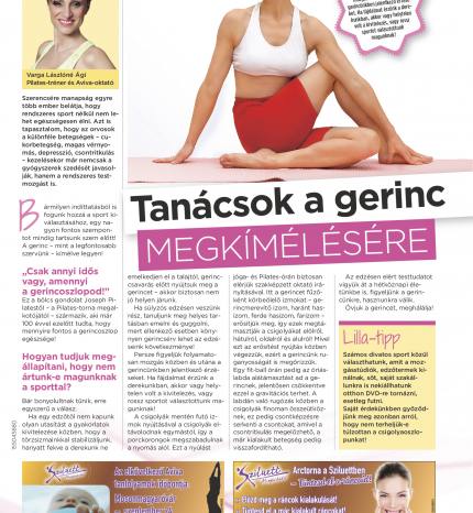 TANÁCSOK A GERINC MEGKÍMÉLÉSÉRE TANÁCSOK A GERINC MEGKÍMÉLÉSÉRE